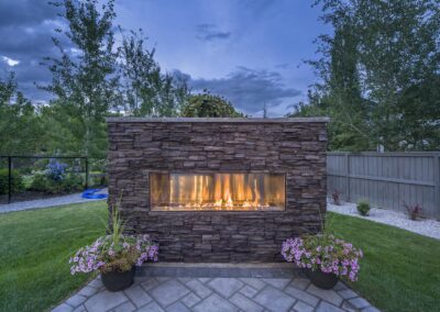Backyard Gas Fire Place | Oasis Landscaping