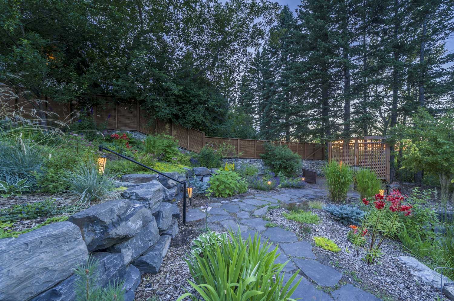 Pathway At Night | Oasis Landscaping